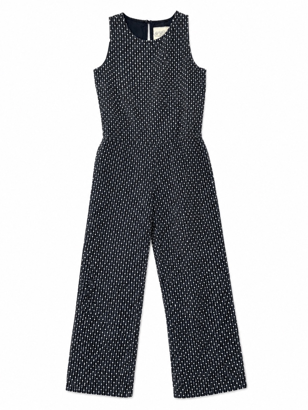 Ace & Jig Navy and White Dot Sleeveless Wide-Leg Jumpsuit